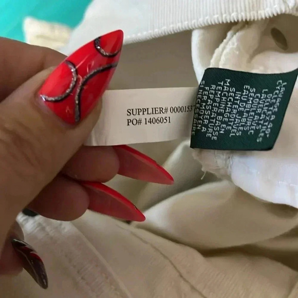 Lauren Ralph Lauren Green Label Corduroy Classic Straight Pants Cream Plus Size - Picture 6 of 8